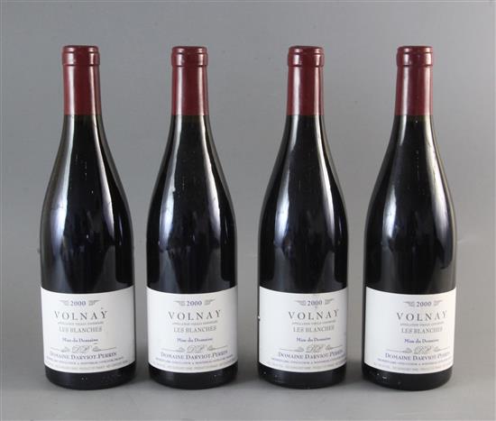 Four bottles of Volnay Les Blanches, 2000 (Darviot-Perrin)